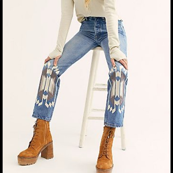 Sold Bliss Mischief X Free People 26 Straight Jean - Picture 13 of 13